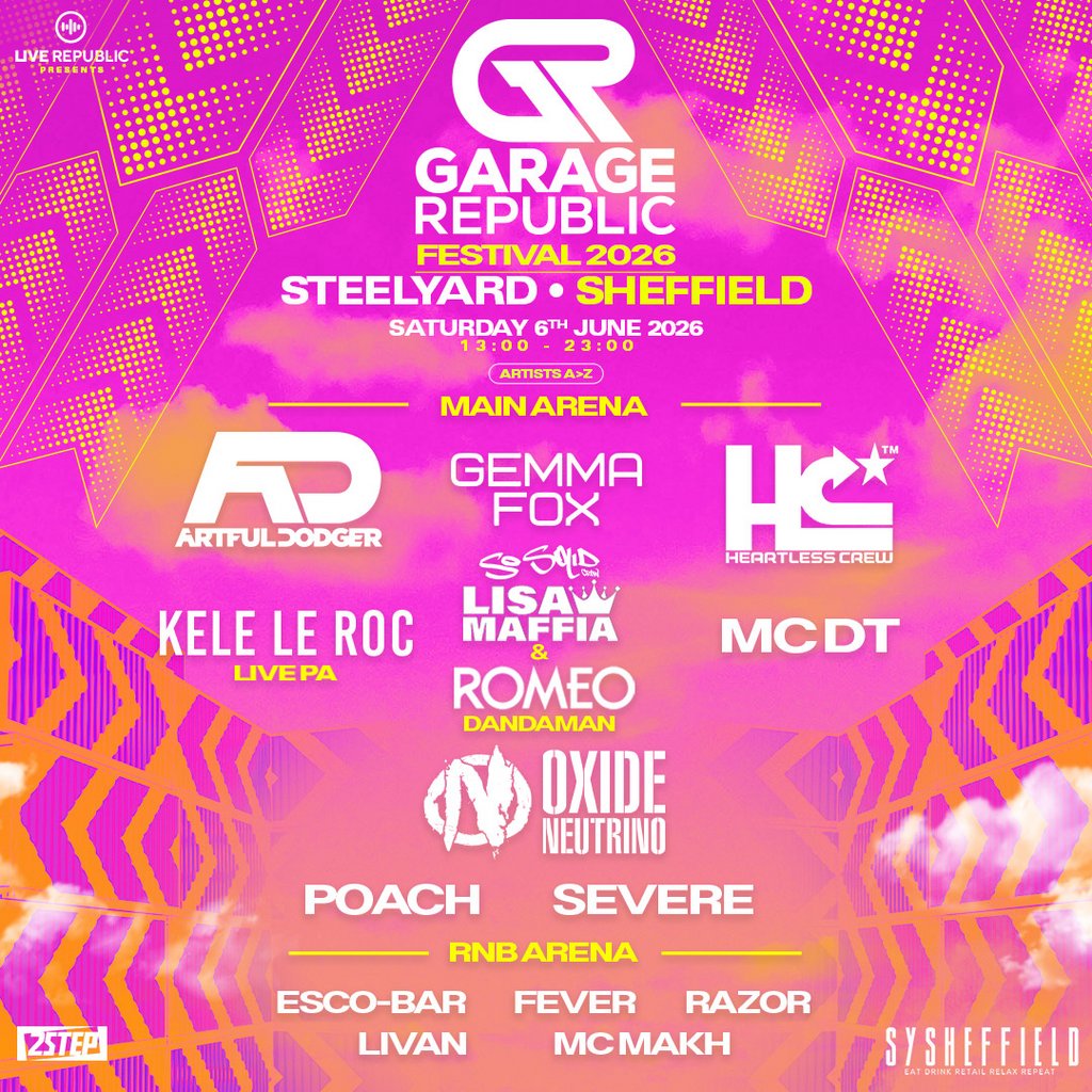 Garage Republic Festival 2026 | SteelYard Sheffield