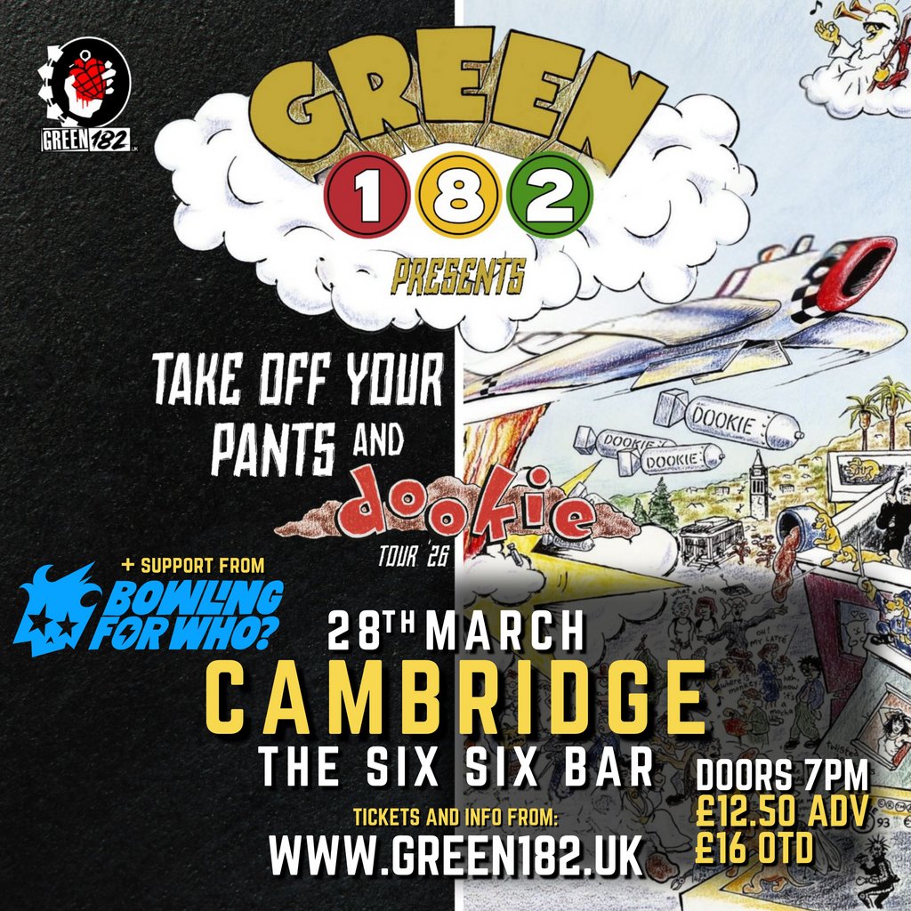 GREEN 182 - Take Off Your Pants & Dookie Tour 2026!