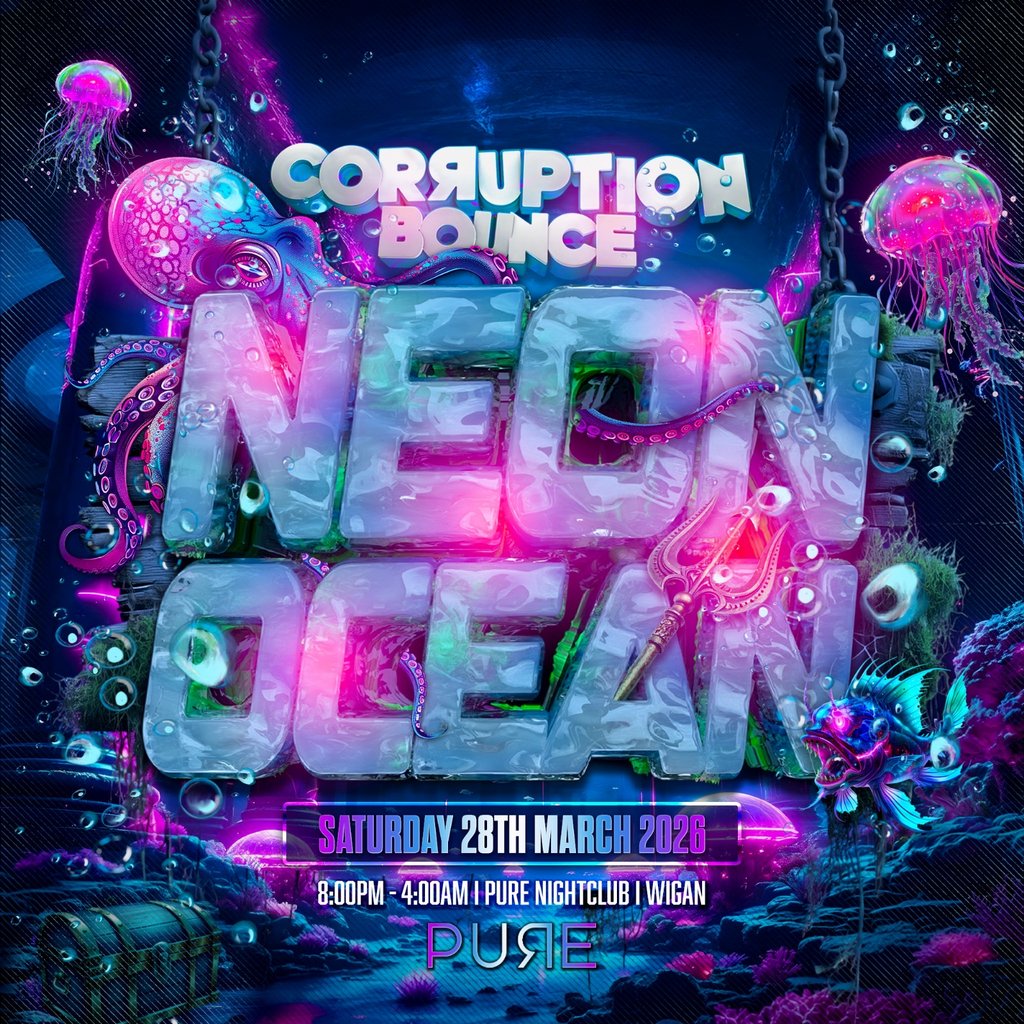 Corruption Bounce Neon Ocean