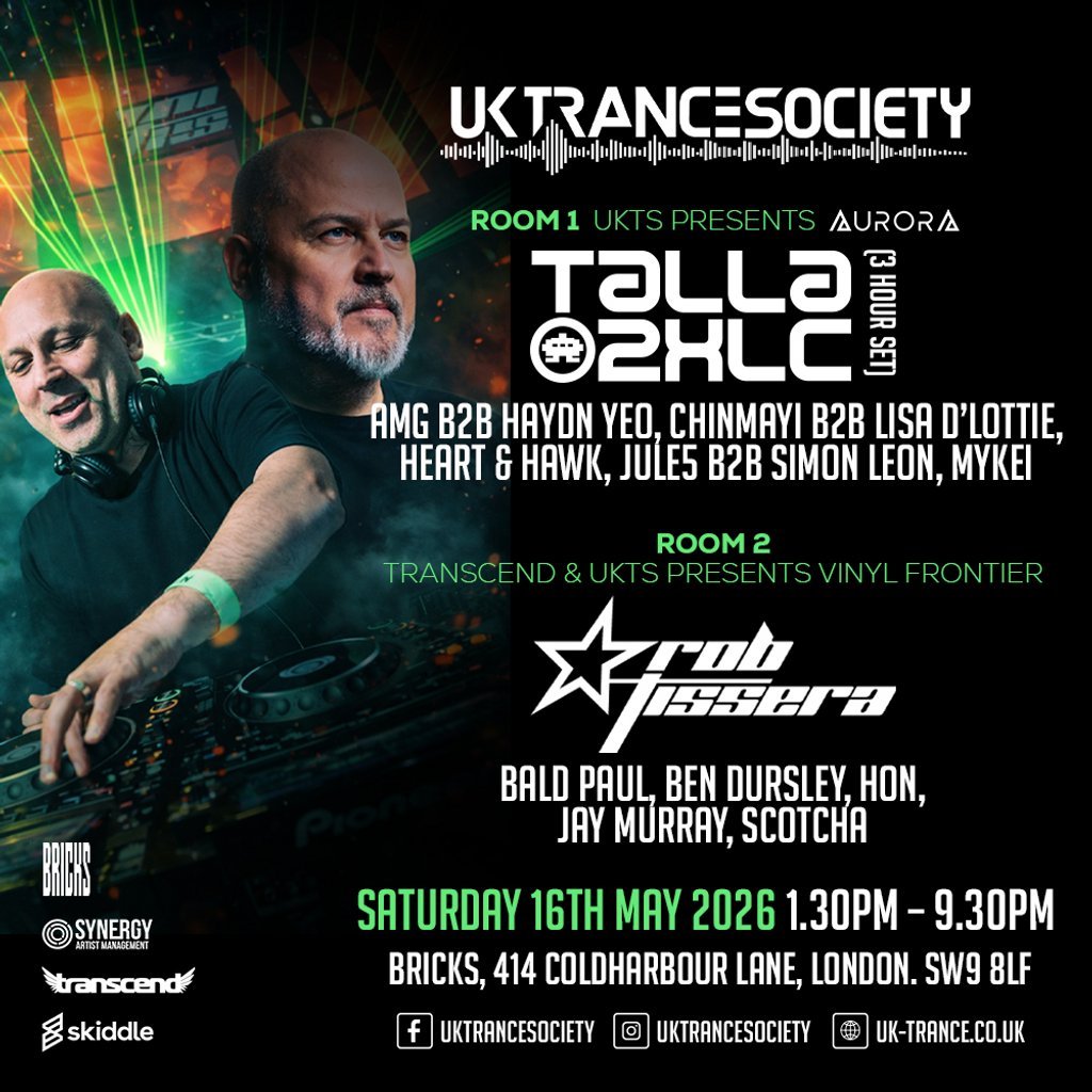 UK Trance Society presents Aurora w/ Talla 2XLC & Rob Tissera
