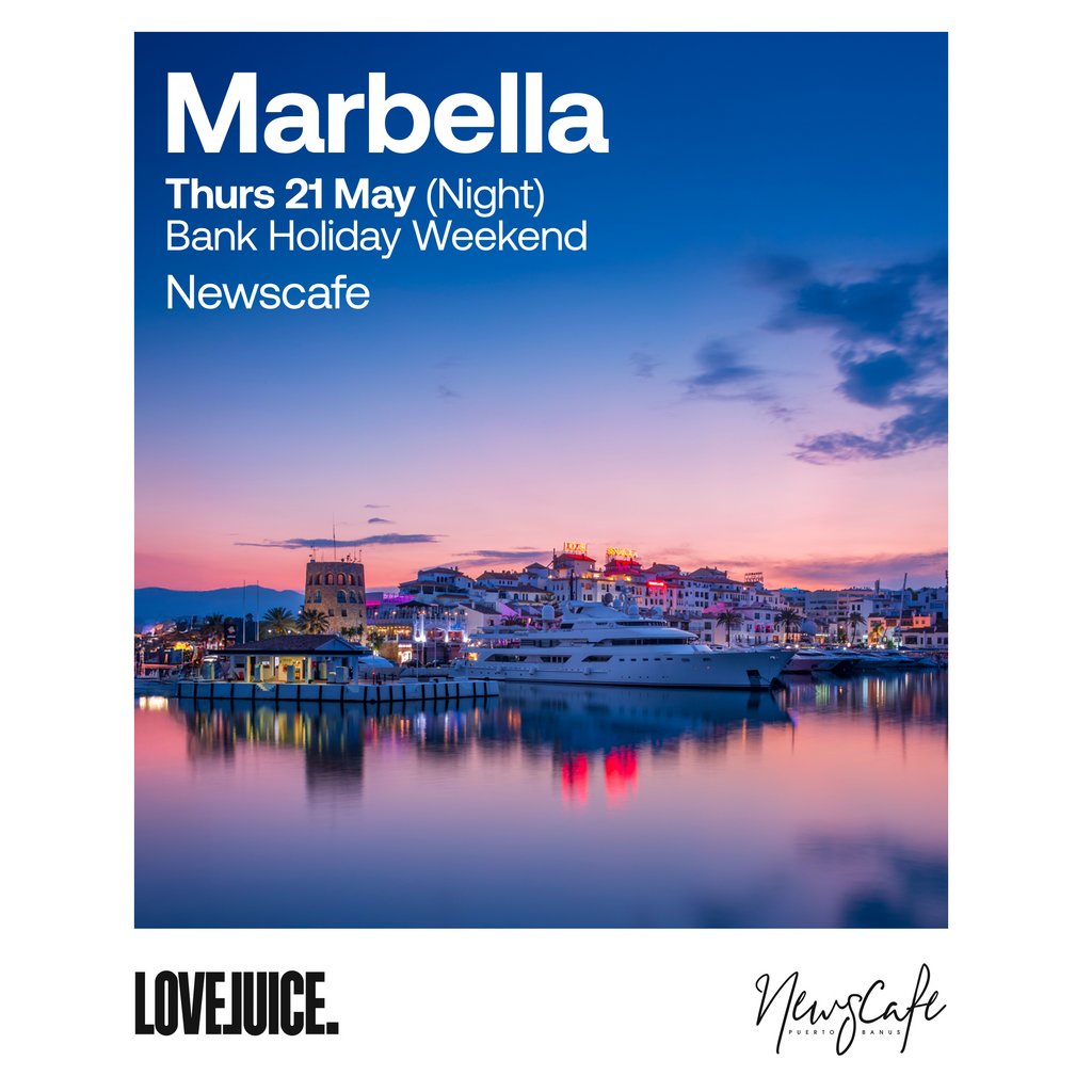 LoveJuice at NewsCafe Marbella - Thurs 21 May