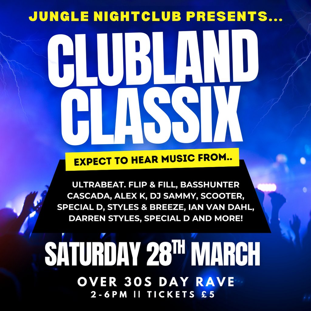 Over 30s Jungle Day Rave - Clubland Classix
