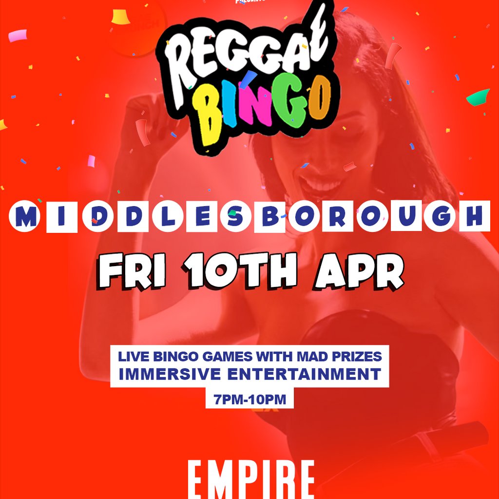 Reggae Bingo - Middlesborough - Fri 10th April