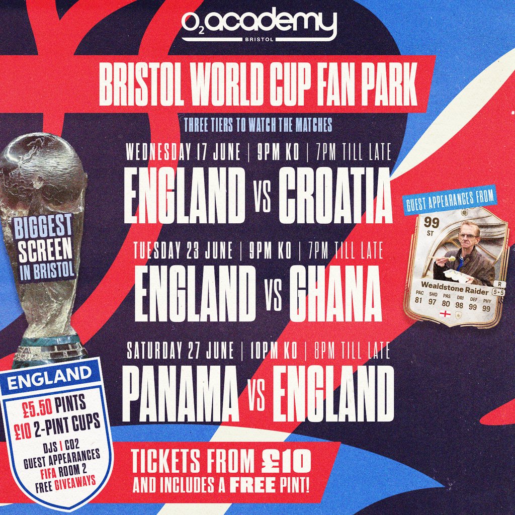 Bristol World Cup Fan Park - England vs Croatia!