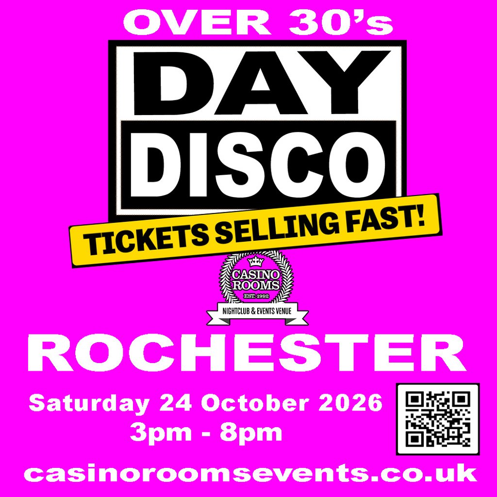 Day Disco (Over 30's) - Saturday 24th October 2026