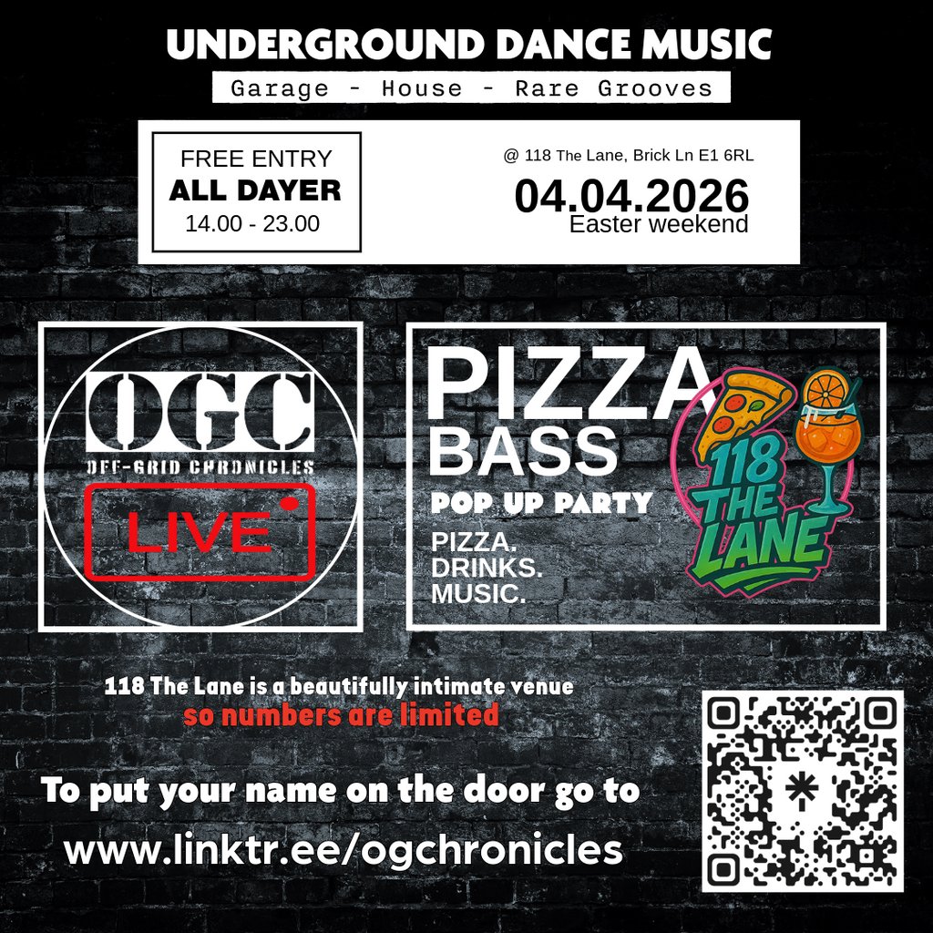 OGC Live - Pizza Bass - FREE Pop Up Party @ 118 The Lane