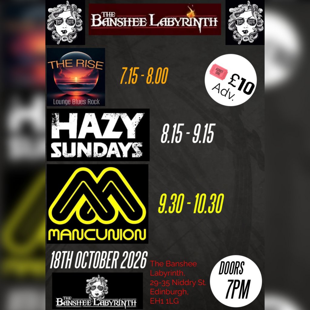 MancUnion - Hazy Sundays - The Rise - at The Banshee Labyrinth