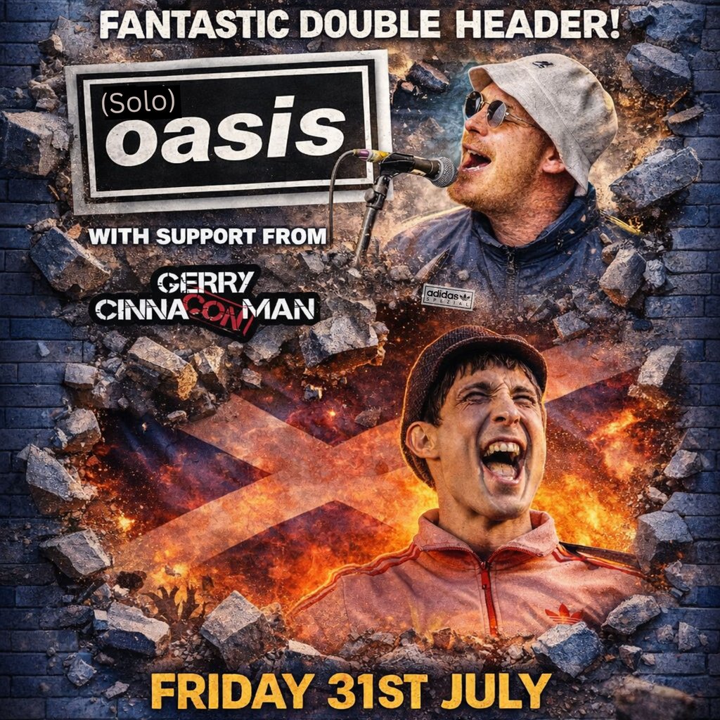 Oasis and Gerry Cinnamon Double Bill Tribute Show