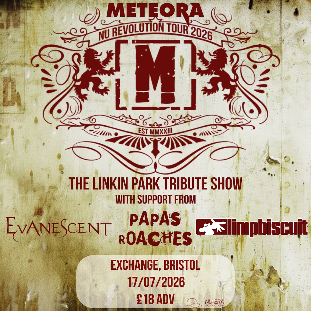 Meteora Linkin Park| Nu Revolution Tour 2026 | Exchang Bristol