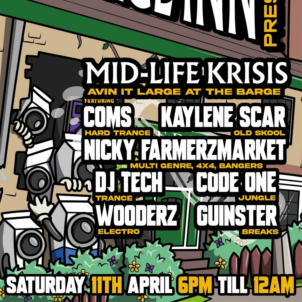 Mid Life Krisis Avin it Large at The Barge