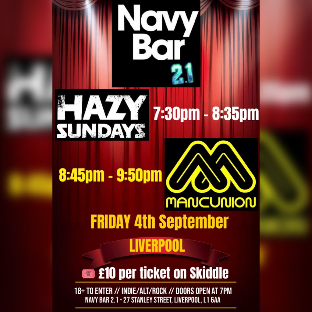 MancUnion and Hazy Sundays Live at Navy Bar - Liverpool