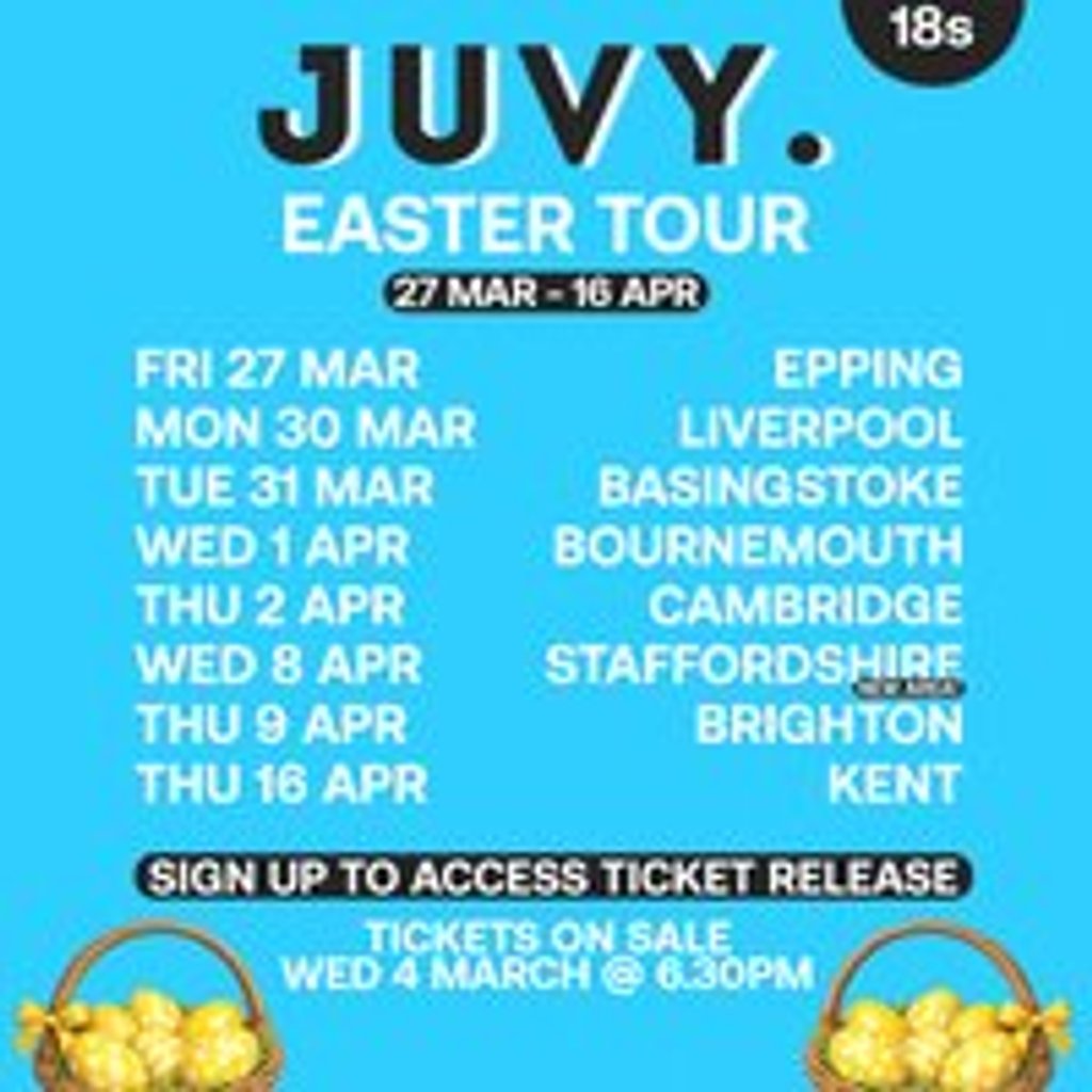 JUVY Under 18s  - Easter Tour - Weds 8th April - STAFFORDSHIRE