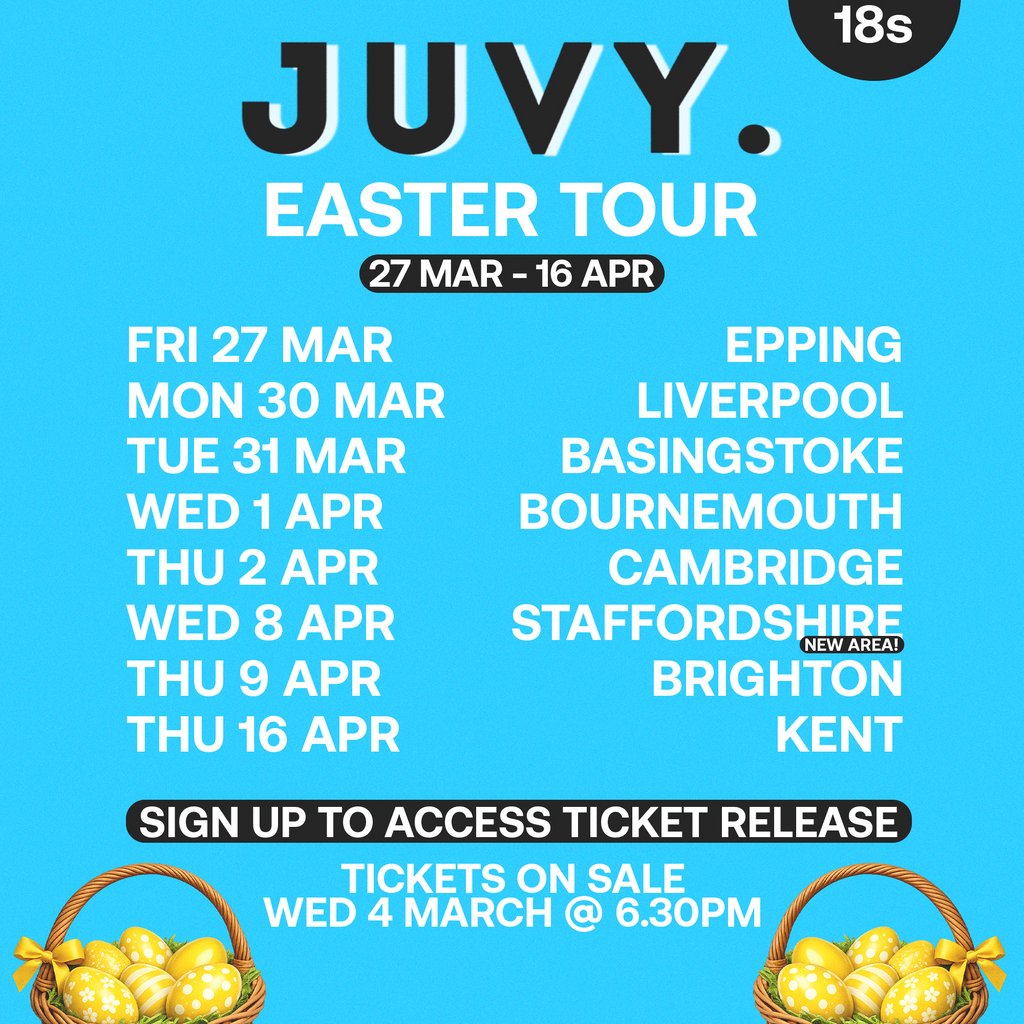JUVY Under 18s - Easter Tour - Thursday 9th April - BRIGHTON