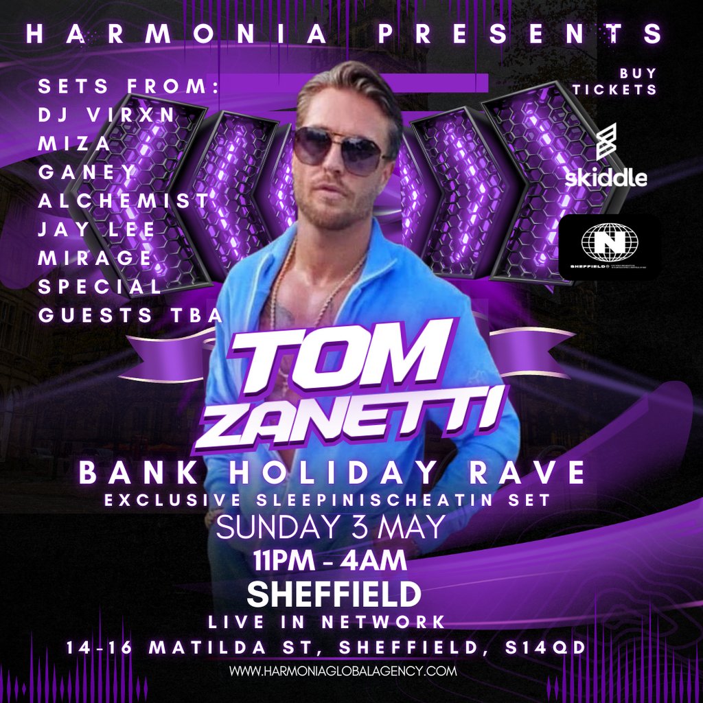 Harmonia Presents: Tom Zanetti (Bank Holiday Special)