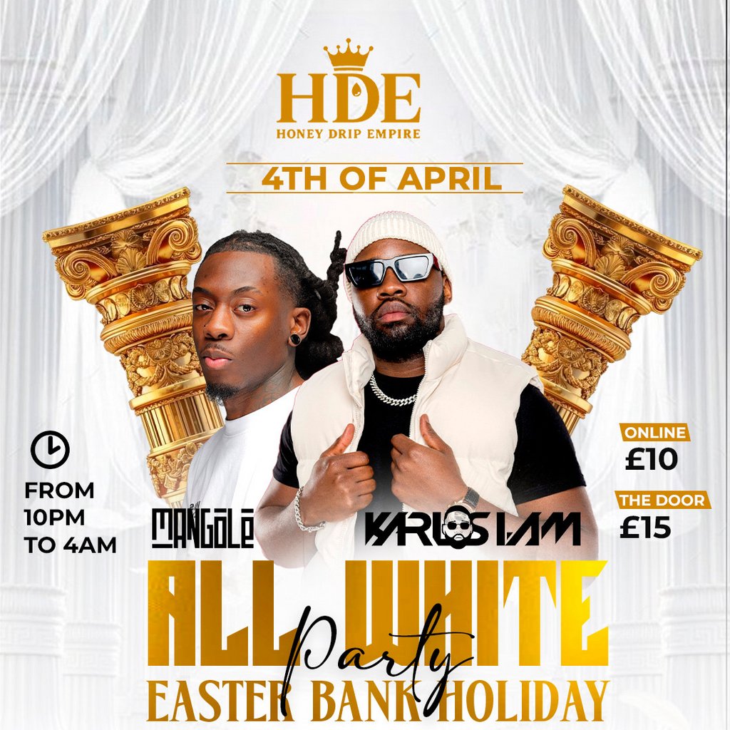 ALL WHITE PARTY (Easter Bank Holiday)