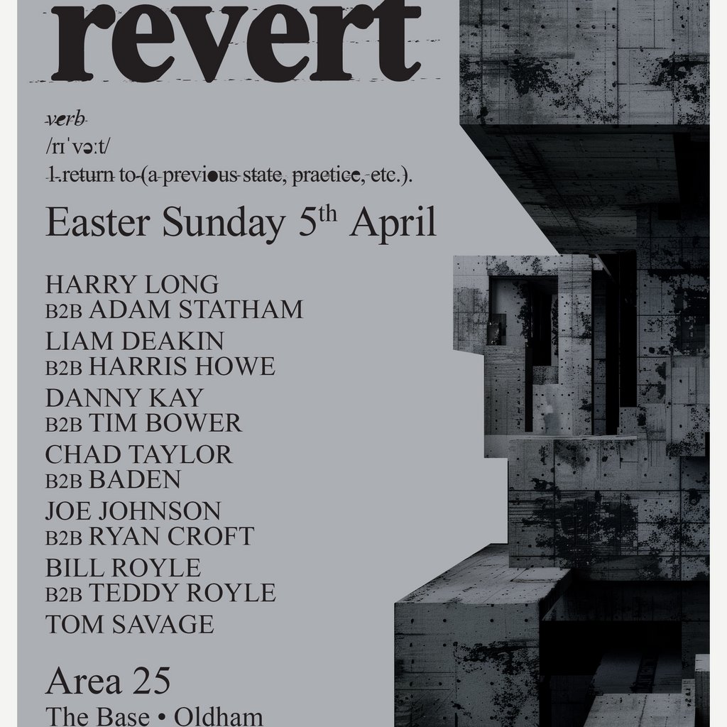 REVERT at The Base, Oldham Easter Sunday 5th April