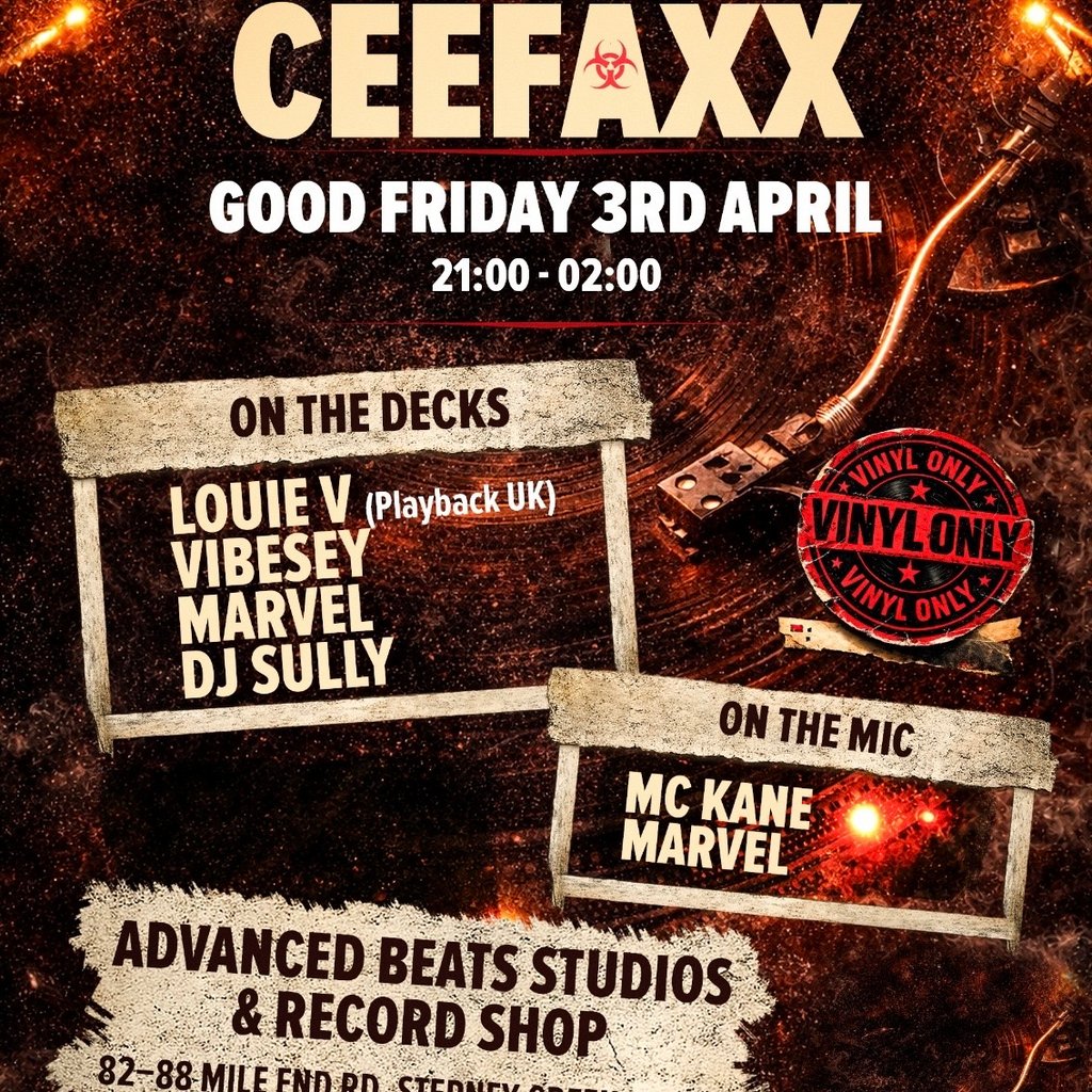 Bass Pandemic Presents  **CEEFAXX**(oldskool vinyl night)