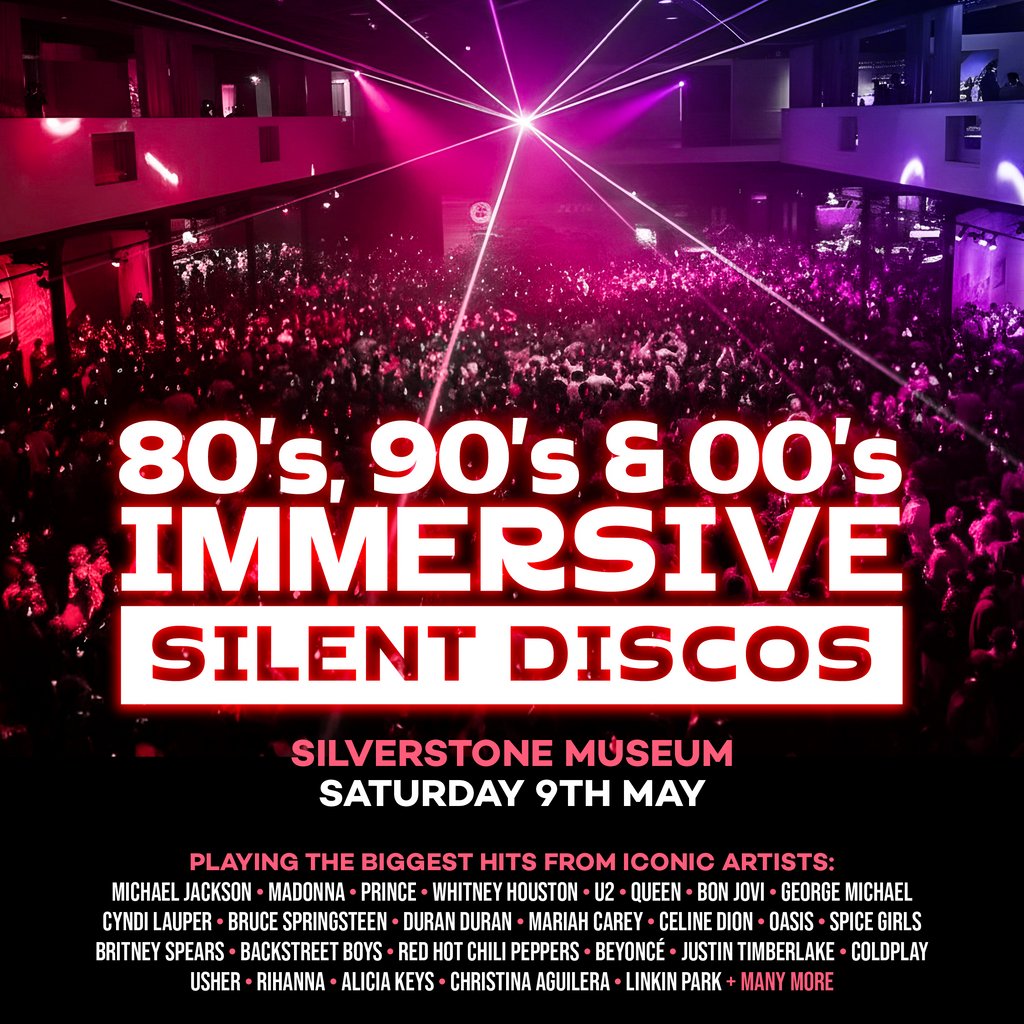 80s, 90s & 00s Silent Disco @ Silverstone Museum