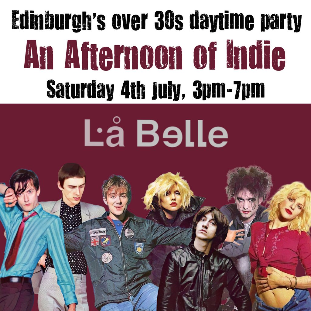 An Afternoon of Indie: EDINBURGH (over 30s), 3pm-7pm *2/3 sold*