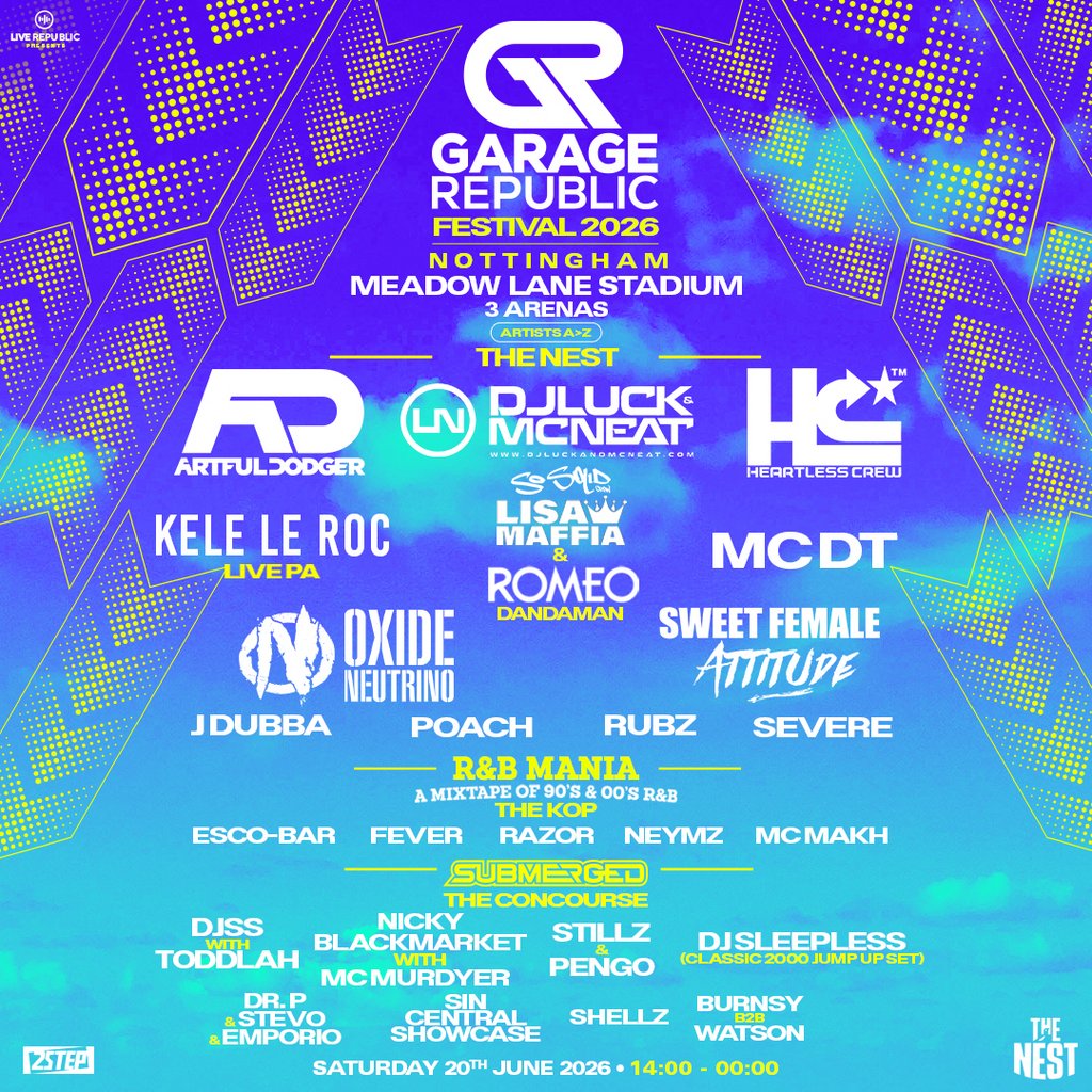 The Nest Garage Republic Festival 2026 | Notts County Ground