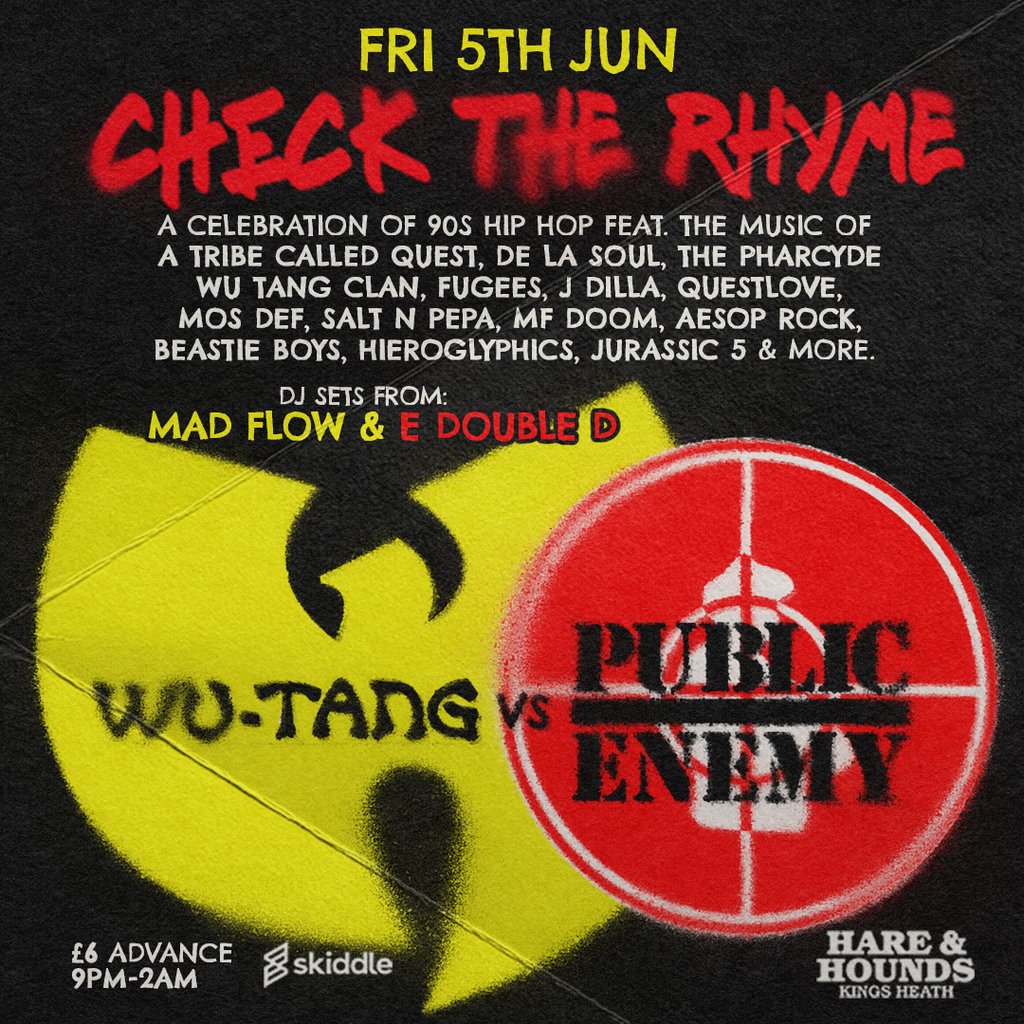 Check The Rhyme - A Night Of 90's Hip Hop