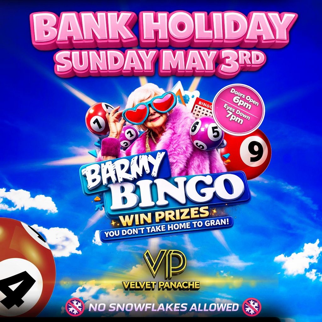 Barmy Bingo -  Sunday 3rd May (bank holiday)