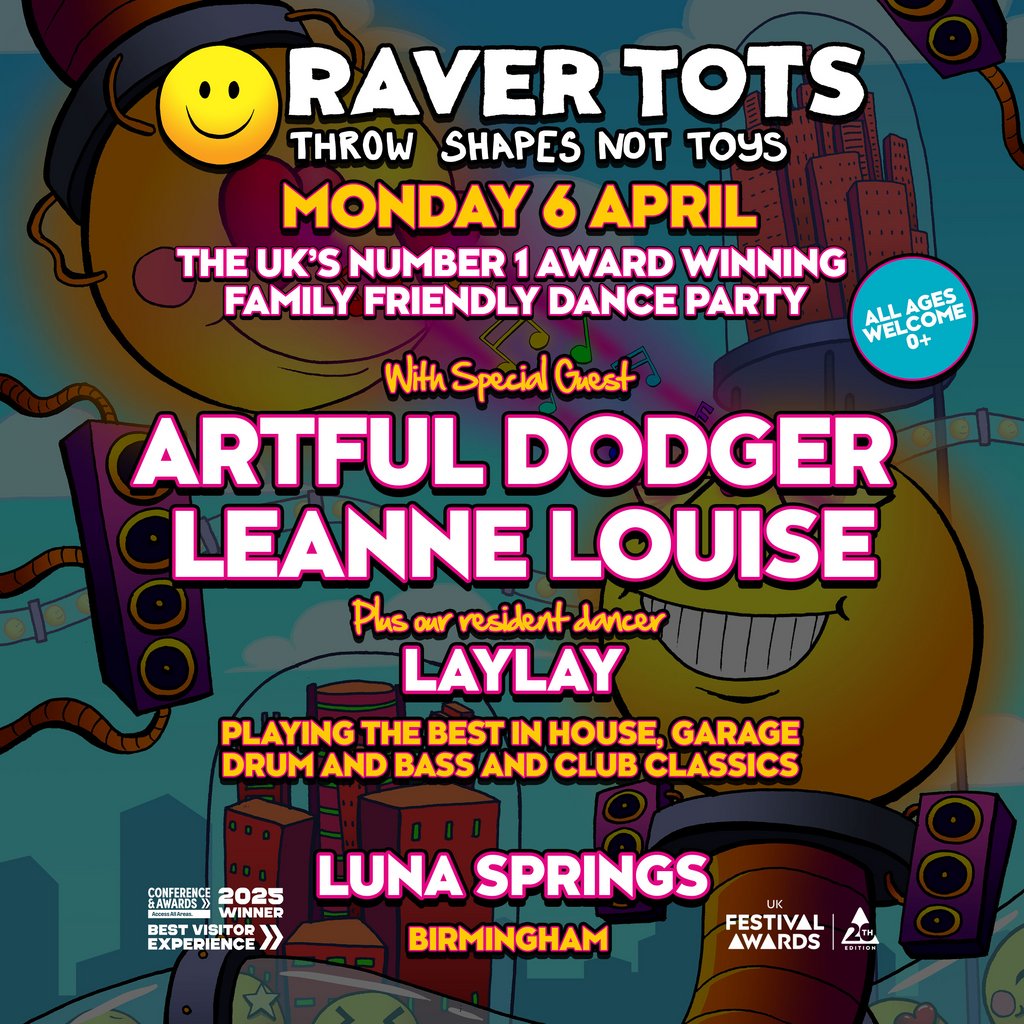 Raver Tots Mini Fest Birmingham with Artful Dodger