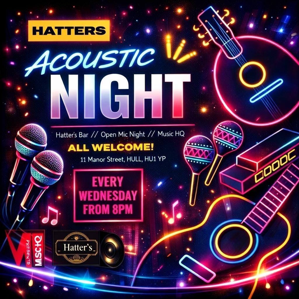 Acoustic Wonderland Open Mic at Hatters Cafe Bar
