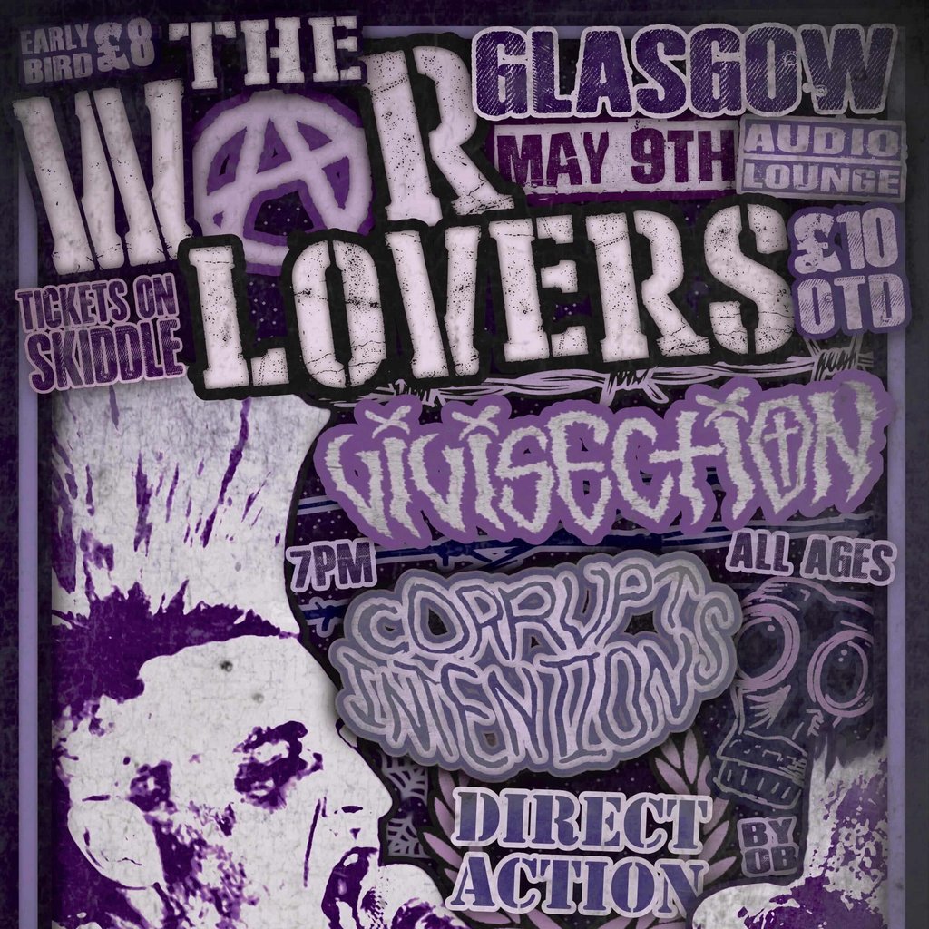 MAY 9th: WARLOVERS,VIVISECTION,CORRUPT INTENTIONS,DIRECT ACTION