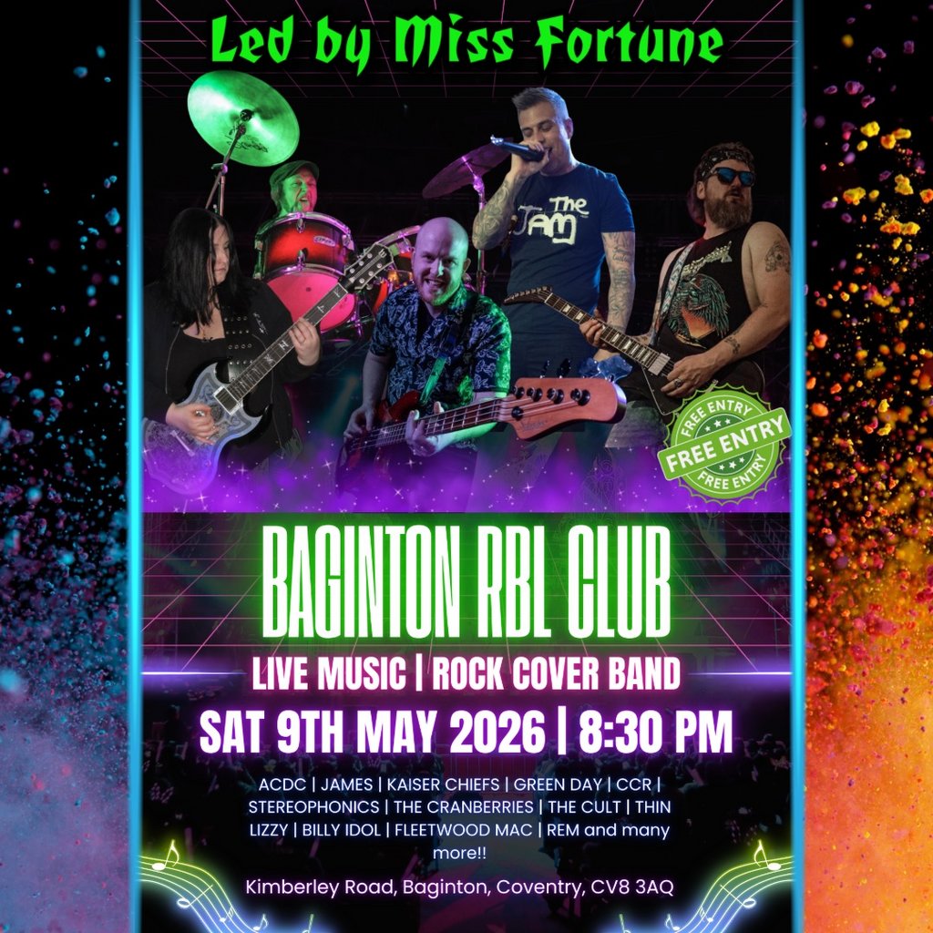 LED BY MISS FORTUNE - Baginton RBL Club