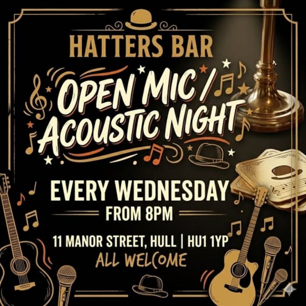 Acoustic Wonderland Open Mic at Hatters Cafe Bar