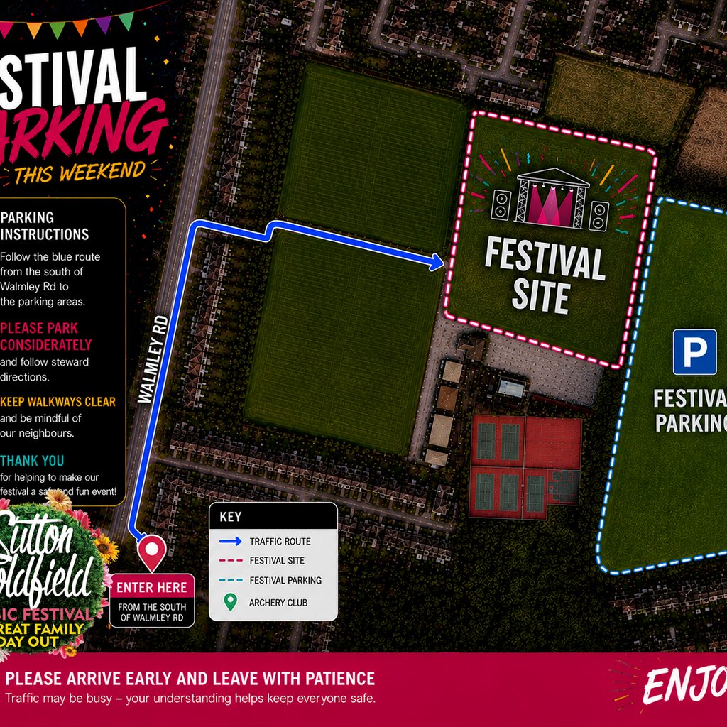 Sutton Coldfield Family Music Festival 2026 Parking