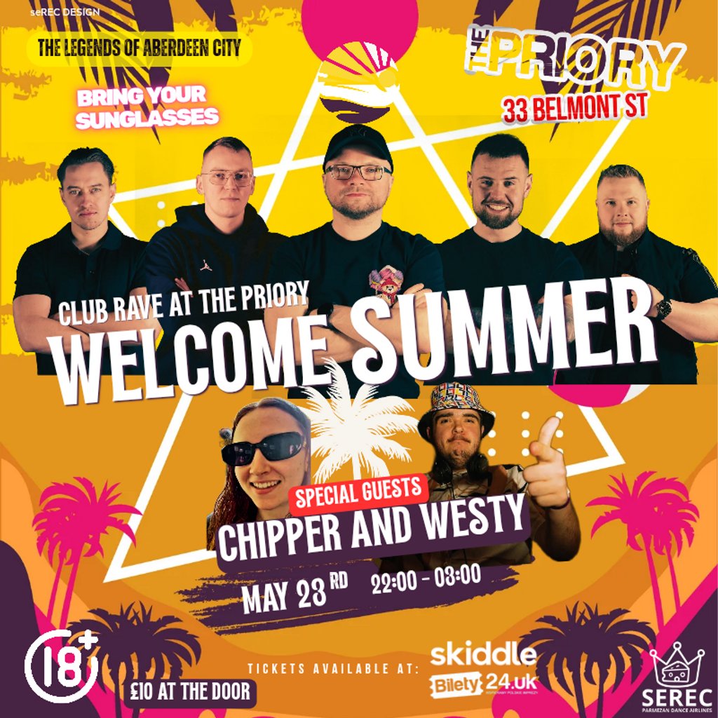 Welcome Summer!! RAVE at The Priory!!