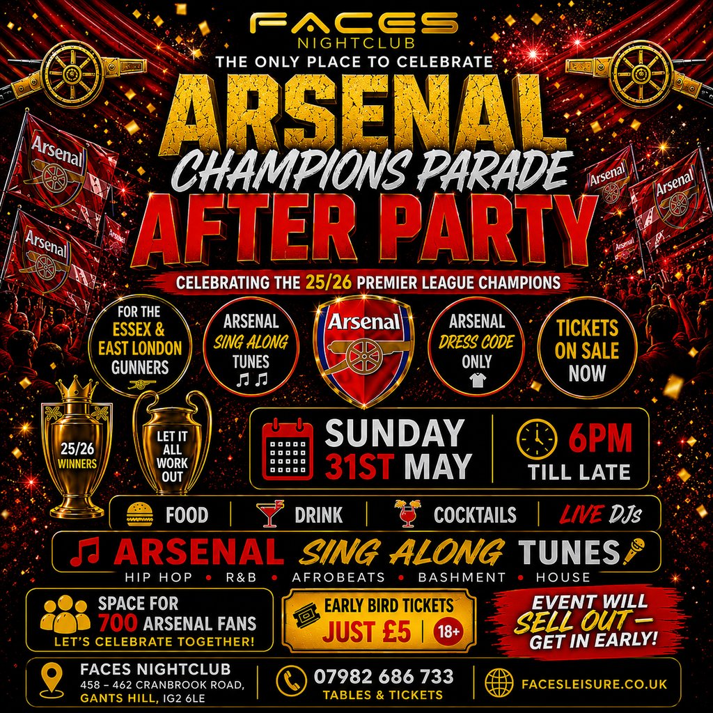 Arsenal Champions Parade After Party