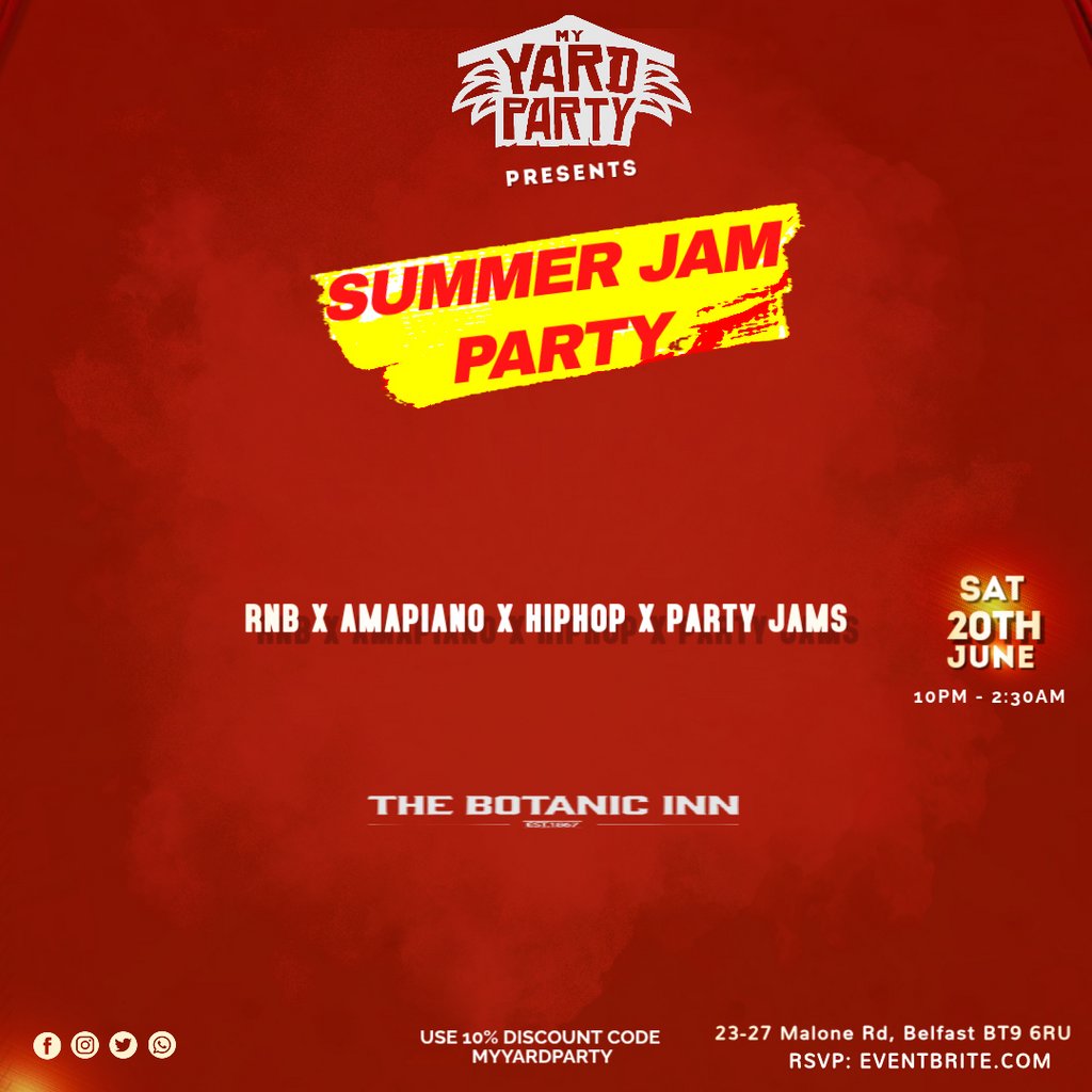 Summer Jam Party @ The Botanic Inn Belfast