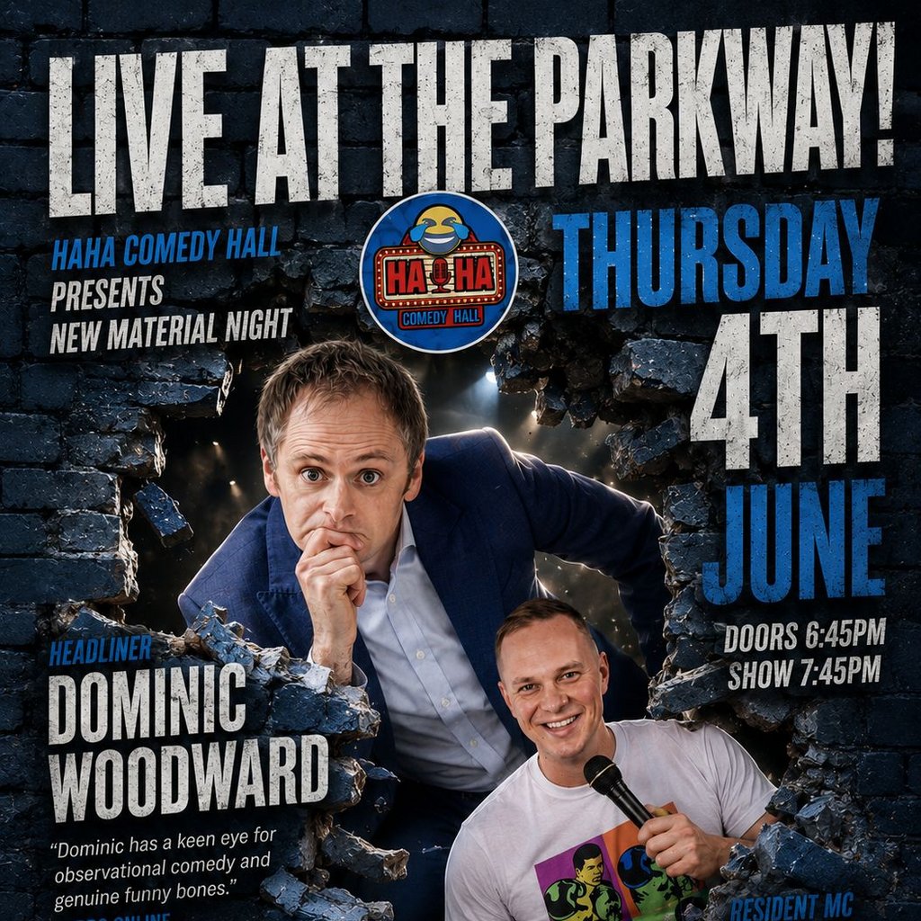 Ha Ha Comedy Hall - MC James Kilvington - Dominic Woodward.