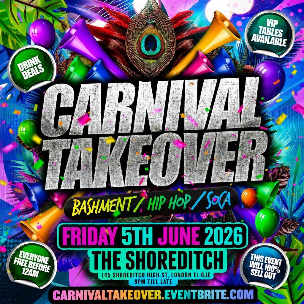 Carnival Takeover - Bashment Hip Hop Soca - Everyone Free Before