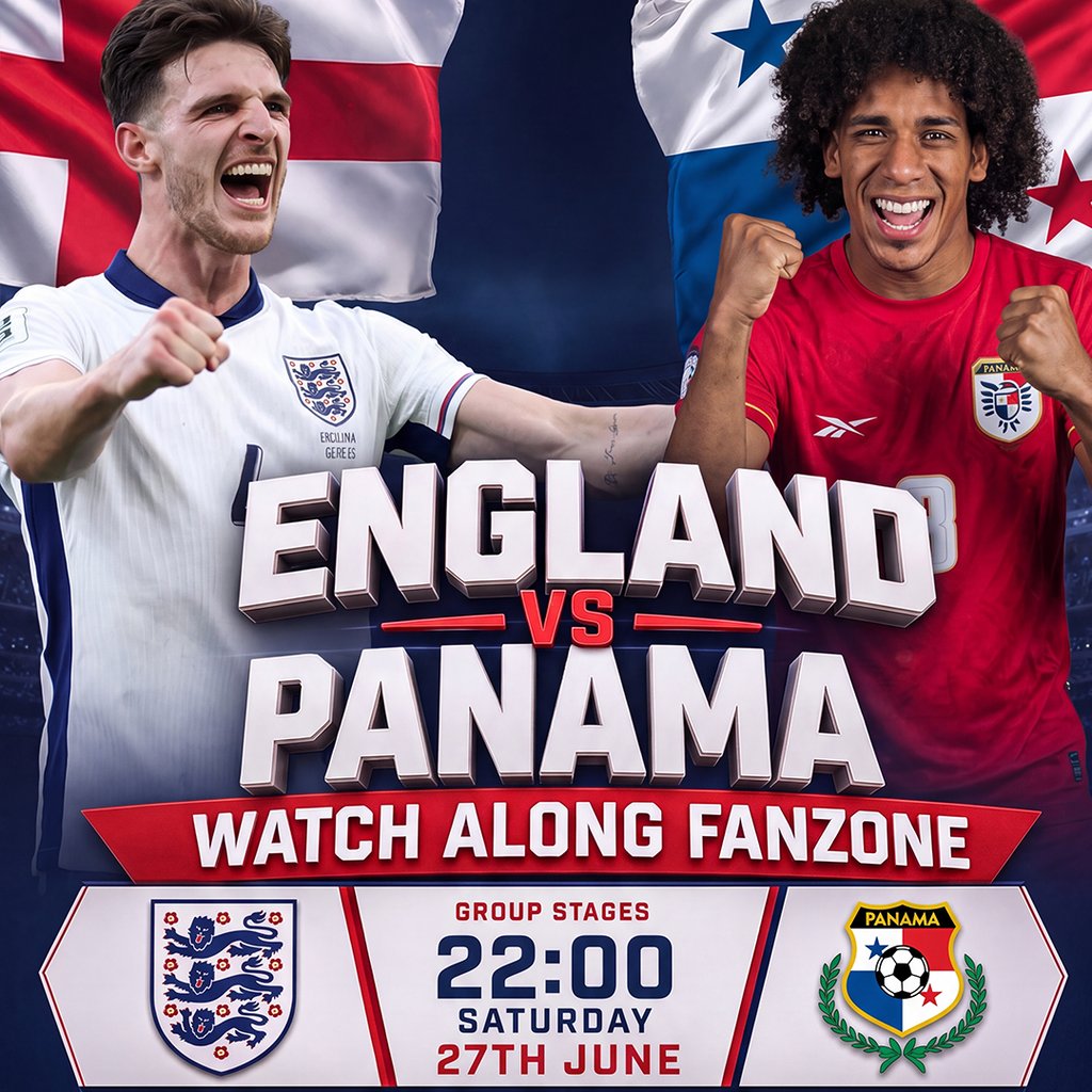 England World Cup 2026 Fanzone: England vs Panama