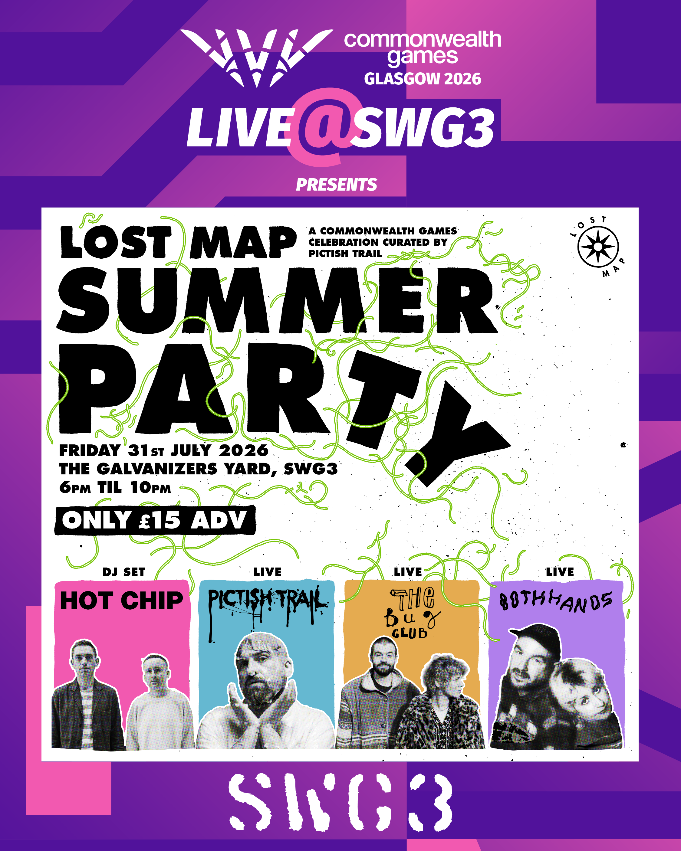 Lost Map Summer Party - Hot Chip (DJ), Pictish Trail, The Bug Club
