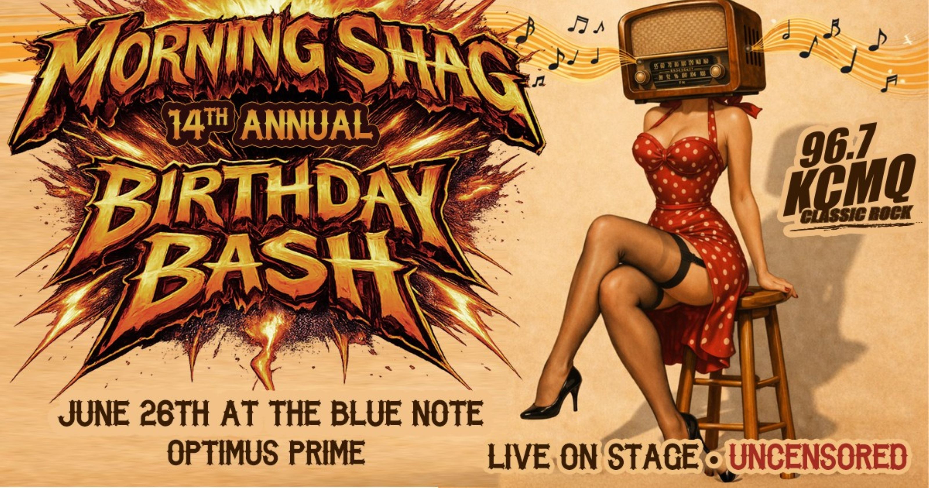 KCMQ Morning Shag Birthday Bash Ft. Optimus Prime