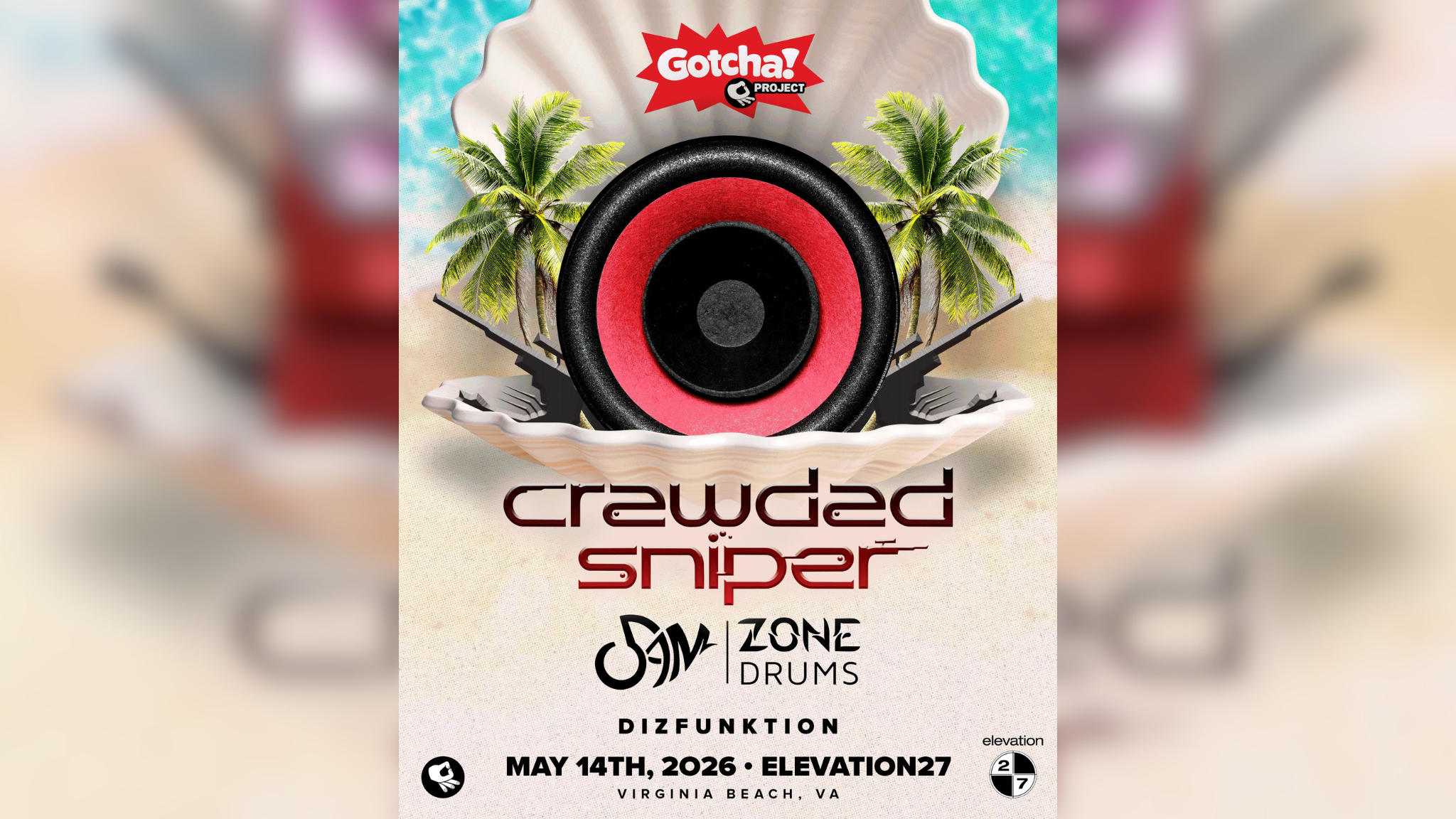 Crawdad Sniper with 5AM, Zone Drums, and Dizfunktion